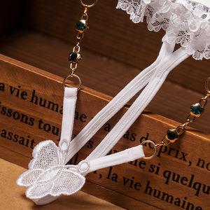 <span class=keywords><strong>Perizoma</strong></span> Sexy da Donna in Pizzo Trasparente <span class=keywords><strong>con</strong></span> Decorazioni in Strass, Design Traforato e Stile Aperto sul Davanti - Product Image 3