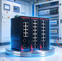 Switch Jaringan Ethernet Tipe DIN-Rail Industri Tanpa Manajemen 4/8/16-Port RJ45 Plug-and-Play 10Mbps Switch Industri Tangguh Tanpa Manajemen