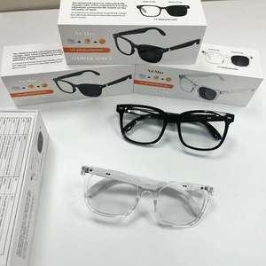 V6 Max Smart Glasses Black Touch Control <b>Bluetooth</b> Phone Call Music 5m Wireless Distance - Product Image 3