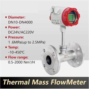 Medidor De Fluxo De Massa Térmica para A Medição De Microflow O Nitrogênio 4-20Ma/RS485 Do Oxigênio Do Gás Natural Do Ar Comprimido Saída Dn32 1 - Product Image 3