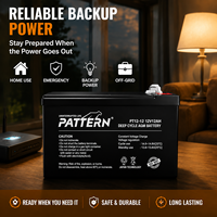 Batterie au plomb AGM à décharge profonde 12V 12Ah, technologie japonaise, pour systèmes d'alarme de sécurité