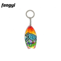 Souvenirs vente chaude imprimé toutes formes acrylique Aruba Ocean Style porte-clés décor de maison