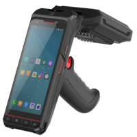 Precios de fábrica 5,5 pulgadas PDA Android 13 1D 2D UHF Rfid escáner de código de barras PDA móvil para gestión de inventario PDA de mano resistente
