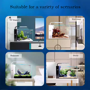 Nouvel <span class=keywords><strong>aquarium</strong></span> compact pour salon avec filtre latéral, verre ultra-transparent et système de circulation automatique - Product Image 5