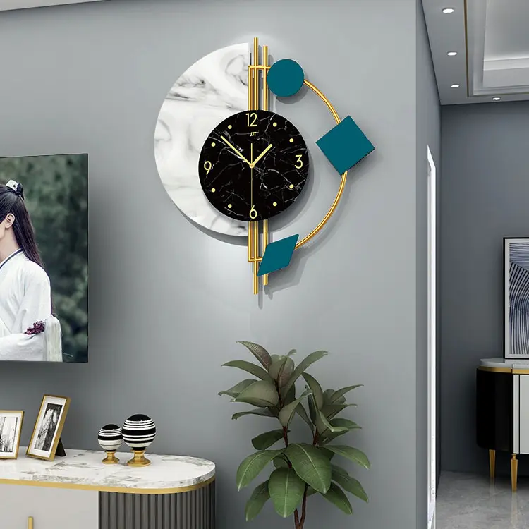 Reloj de pared de lujo moderno en 3D para decoración del hogar