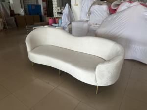 Canapé en velours pour la décoration de la réception de <span class=keywords><strong>mariage</strong></span>, des événements et de la zone lounge, design moderne en gros, décoration de fond de scène - Product Image 3