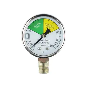 50Mm Mini Dial Manometer Pengukur Tekanan Hidrolik Pengukur Skala Ganda Kompresor Udara Meteran Y50 Termometer