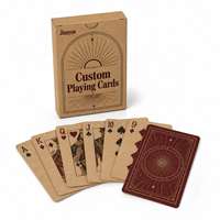 Jeu de cartes personnalisé en papier kraft, jeu de poker, cadeau personnalisé pour les événements