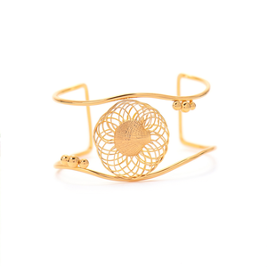 Brazalete de Moda en Acero Inoxidable 316L con Baño de Oro PVD, Diseño Sostenible y Resistente - Product Image 2