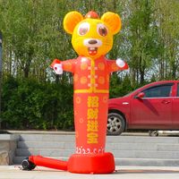 Muñeco Inflable Gigante de la Fortuna con Lámpara LED de Tela Oxford - Logotipo Personalizado para el Año Nuevo Chino/Festival de Primavera, Resistente al Agua