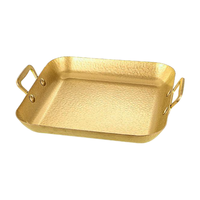 Assiette carrée rétro Harmony, plate et peu profonde, pour usage commercial, créative, pour collations, à fond plat, compatible micro-ondes, motif uni, plateau ancien, en acier inoxydable durable