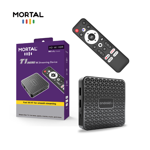 2026 Mortal T1MINI TV Box RK3518 Android 14.0 2GB 16GB BT5.0 Smart Android Dongle 4k Set-Top Box Voice Remote Control for Gifts