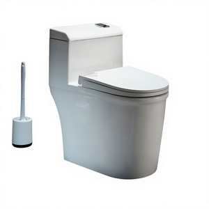 Inodoro de Cerámica de Una Pieza con Doble Descarga y Alta Tasa de Descarga, Sanitario para Baño WC - Product Image 3