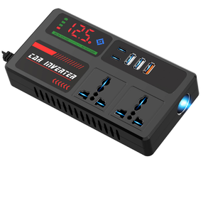 Inversor de Corriente para Automóvil de 12V 24V a 220V Monofásico 50/60Hz 5A - Convertidor Elevador de Voltaje para Camiones y Uso Doméstico con Enchufe de CA - Product Image 1