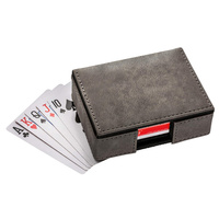 Étui pour cartes à jouer en cuir personnalisé pochette de rangement pour poker boîte de rangement de cartes de jeu style enveloppant pour accessoires de jeu