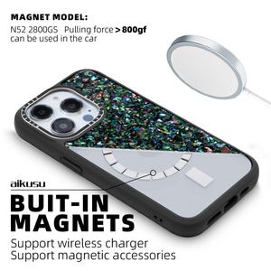 Étui de téléphone personnalisé en TPU mat avec aimant antichoc 3M, étui de téléphone magnétique de luxe pour iPhone 16 15 14 13 Pro Max - Product Image 3