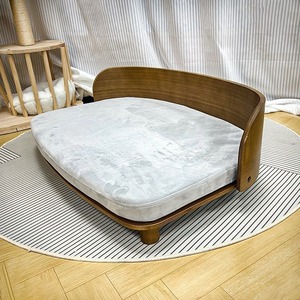 Hondenbed van massief hout Luxe huisdieraccessoires Ecologisch huisdierhuis Zachte huisdierproducten Kattenmeubels voor woonkamermeubilair - Product Image 3