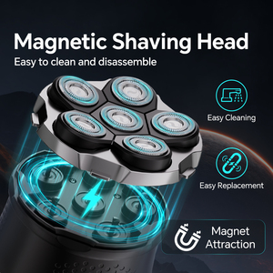 Six Blade Stainless Steel Rotary <b>Shaver</b> With USB/Type-C Charging Waterproof IPX5 for Household & Hotel Use Type-c Floating - Product Image 3
