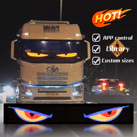 Panneau LED souple pour voiture avec application Devil Eyes Light, écran LED intelligent, panneau matriciel LED pour voiture