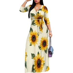 Women's Plus Size Summer Maxi Dress Floral Print Spaghetti Strap Tiered Casual Beach Outfits Sweet Y2K Style Eco-Friendly - Product Image 2