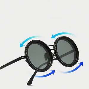 Gafas de Sol Polarizadas ND9 Hechas a Mano con Logotipo Personalizado, Protección UV400, Redondas, con Atenuación Ajustable, para Conducir, Pescar, para Hombre y Mujer - Product Image 4