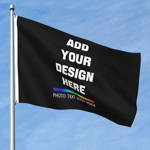ธงโพลีเอสเตอร์ขนาด 3x5 ฟุต (90x150 ซม.) พิมพ์โลโก้ตามสั่ง สำหรับงานโปรโมทภายนอกอาคาร แบบพับได้ บริการ 24 ชั่วโมง - Product Image 3