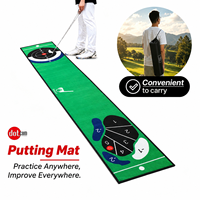 Tapete de Golf Comercial de Alta Calidad con Base de Goma Antideslizante y Guía de Alineación para Entrenamiento en Interiores