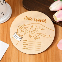 Plaque commémorative de naissance de bébé, support de présentation pour bracelet de nouveau-né, cadeau d'anniversaire et de pleine lune, panneau de présentation nouveau-né