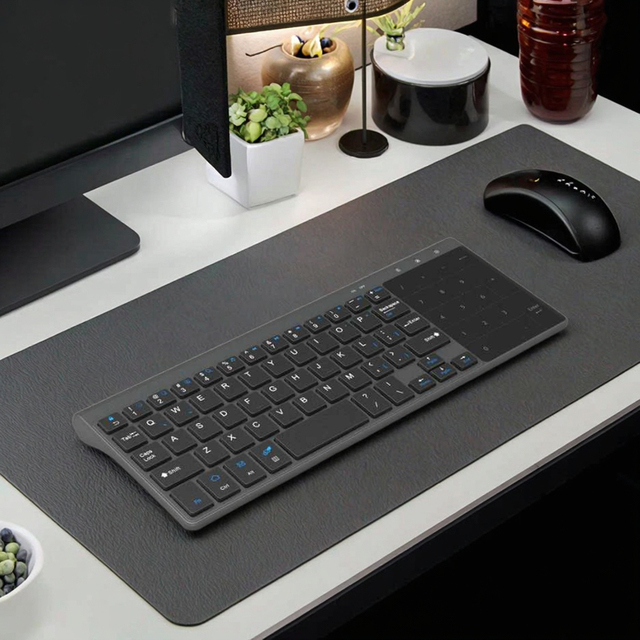 OEM New 2.4Ghz Wireless Mini USB Keyboard Trackpad Numeric Keypad Scissor Switch Plug Play Waterproof Ambidextrous Adjustable