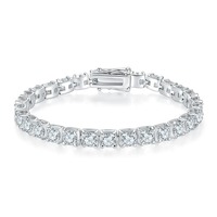 Bracelet en diamant moissanite en promotion, bijoux fins, cadeau pour la fête des mères et les anniversaires, disponible au prix d'usine