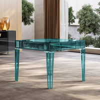 Table de Mahjong Américain Électrique Automatique en Acrylique Ultra-Fine Écologique de Luxe 2-en-1 pour 4 Joueurs, Idéale pour le Poker et les Clubs à Domicile