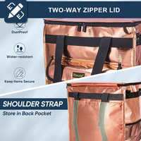 Sac de courses réutilisable personnalisé sur roulettes, sac de shopping pliable, chariot roulant imperméable, léger avec porte-cartes