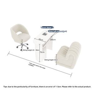 Modern Marble Cream Style Salon Nail Art <strong>Desk</strong> Table with Built-in High Power <strong>Hoover</strong> No Dust Leakage Commercial Furniture - Product Image 2
