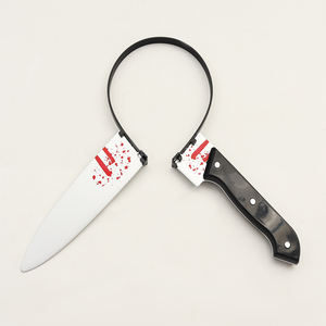 6 adet cadılar bayramı kafa yara dövme seti sahte bıçak kafa korkunç kostüm aksesuarları Cosplay parti için - Product Image 5