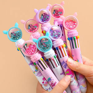 Bolígrafo de Plástico con Lentejuelas 10 en 1, Multicolor, con Logotipo Personalizado, para Oficina y Material Escolar, Venta al Por Mayor - Product Image 6