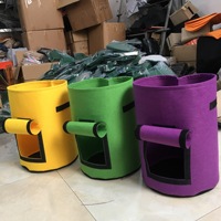 Seau à pommes de terre multifonctionnel en feutre résistant à l'usure seau à semis de légumes sac de culture en feutre non tissé