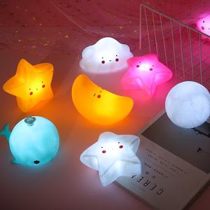 Veilleuse LED en plastique lumineuse motif dessin animé <span class=keywords><strong>Licorne</strong></span>, Soleil, Lune, Étoile pour chambre d'enfant - Product Image 2