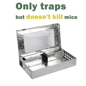 Thép không gỉ rat bẫy lồng rõ ràng cửa sổ kim loại nhân Đạo Chuột bẫy - Product Image 5