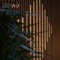 Panneaux acoustiques en lattes de bois de chêne Akupanel pour salon de suite d'hôtel, certifiés CE, placage MDF, design moderne, modèle 3D