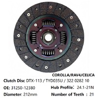 Disque d'embrayage 212 mm DT-124V TYD035U 31250-12380 31250-12380-84 en gros du fabricant