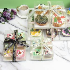 カスタムウェディングパフキャンディドーナツボックス4/6グリッドデザートフルーツパイベーカリーチーズケーキ透明デザートボックスふた付き - Product Image 3