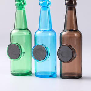 Прозрачный акриловый высококачественный пользовательский 3D имитация формы бутылки пива открывалка брелок магнитный холодильник с жидкостью - Product Image 5