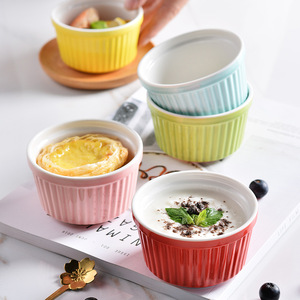 Ramequins en céramique personnalisés de 3,5 pouces pour la cuisson, 6 oz, résistants au four, pour crème brûlée et <span class=keywords><strong>soufflé</strong></span>, avec logo imprimé, vente en gros - Product Image 4