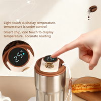 Nouvelle mode 316 tasse de voyage isolée en acier inoxydable couvercle d'affichage de la température bouteille de flacon à vide avec source de lumière LED
