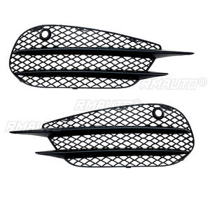 Pour Mercedes Benz Classe C W205 C180 C200 C260 2015 2016 2017 2018 Grille de pare-chocs avant noire, cache de phare antibrouillard - Product Image 2