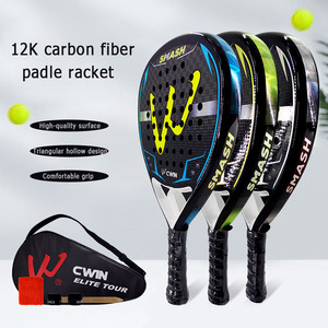 Raquette de padel en carbone 12K de qualité supérieure, forme diamant, renfort structurel, technique - Product Image 5