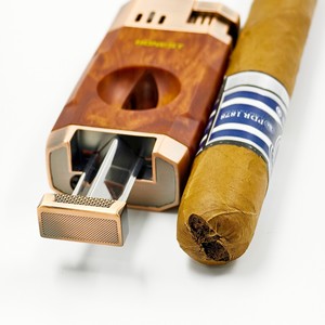 Cigar <b>Lighter</b> Refillable <b>Windproof</b> With V-Cutter All In One For Cigar Smoking - Product Image 2