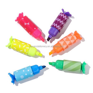 6 सिंक्रोटेड रंग और खुशबू कैंडी थीम मिनी हाइलाइटर्स - Product Image 2