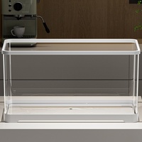 Aquarium de bureau miniature en plastique transparent de luxe avec éclairage LED intégré et pompe à eau pour un changement d'eau facile, idéal pour la maison ou le bureau.