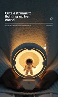 Veilleuse LED rechargeable en ABS+PC, contrôle tactile par clap, intensité réglable, blanc chaud, piles incluses, design moderne pour enfants